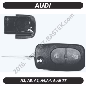 Preklopni ključ za Audi A3, AUD-PR20