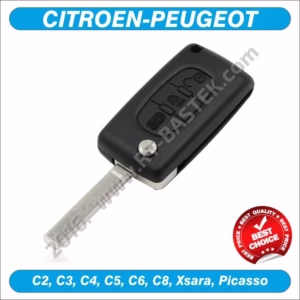 Preklopni ključ za Citroen sa 3 tipke, bez smještaja za bateriju, CIT-PR41