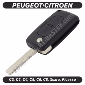 Preklopni ključ za Citroen sa 2 tipke, bez smještaja za bateriju, CIT-PR51