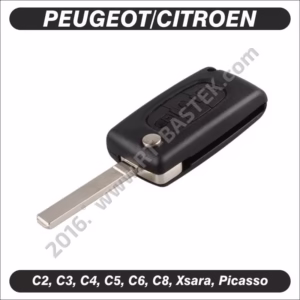 Preklopni ključ za Citroen C5 sa 3 tipke, sa smještajem za bateriju, CIT-PR55