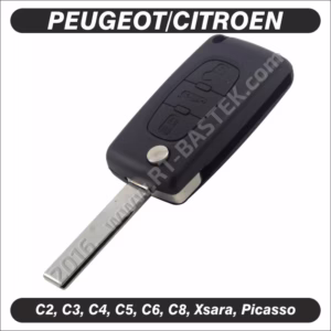 Preklopni ključ za Citroen sa 3 tipke, bez smještaja za bateriju, CIT-PR61