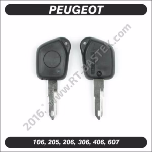 Ključ za Peugeot 106 sa svjetlom, sa 1 tipkom i smještajem za bateriju, PEU-FX75