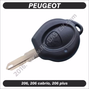 Ključ za Peugeot 206 sa 1 tipkom i smještajem za bateriju, PEU-FX80