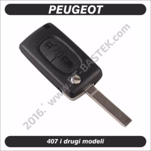 Preklopni ključ za Peugeot 407 sa 2 tipke, PEU-PR30