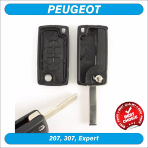 Preklopni ključ za Peugeot sa 2 tipke, bez smještaja za bateriju, PEU-PR51