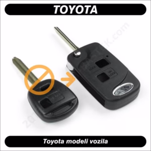 Toyota, ključ sa 2 gumba, preklopni, TOY-ZPR20
